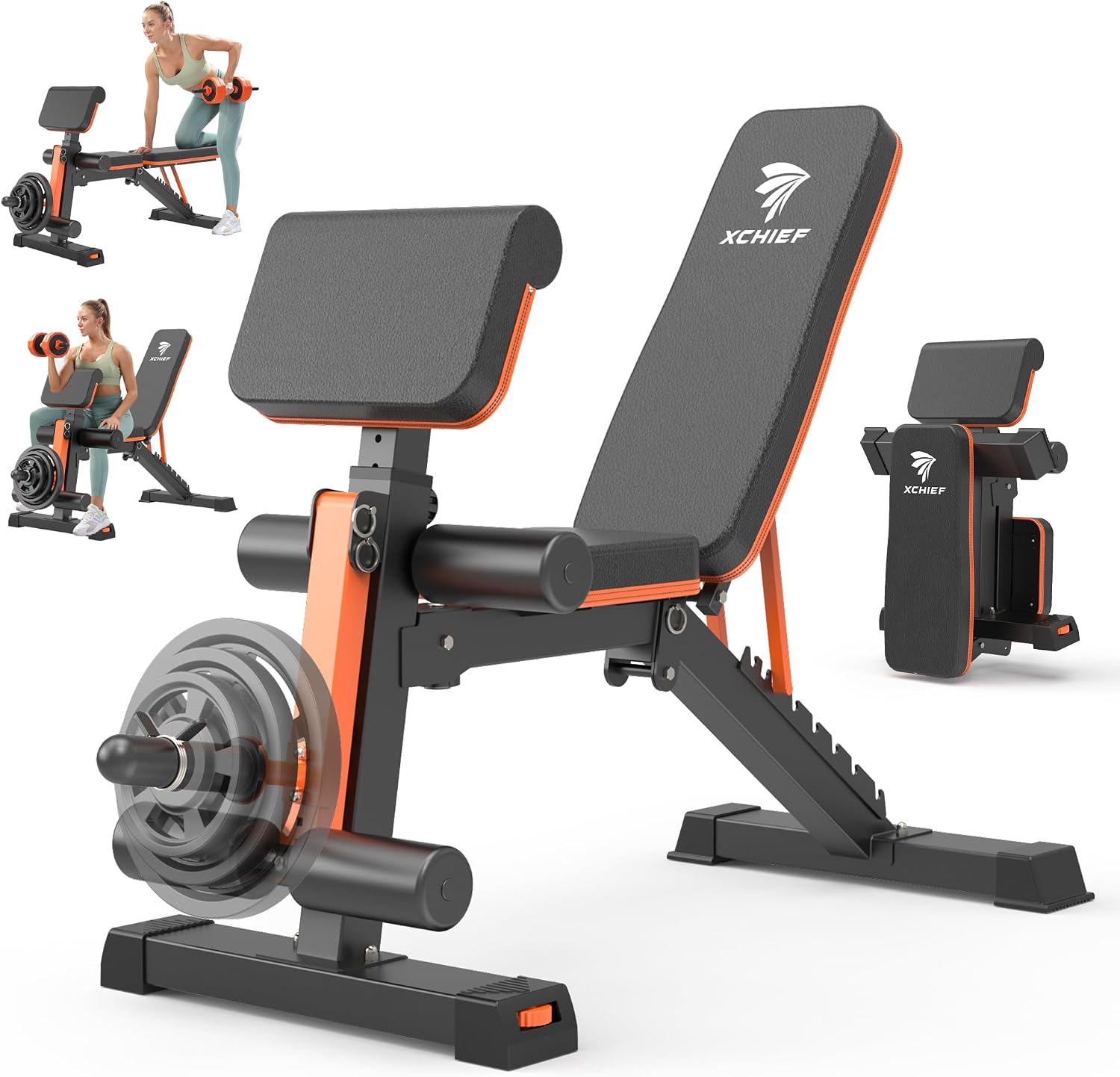 Bench Press Adjustable Incline - Banco de Pesas Plegable Ajustable de