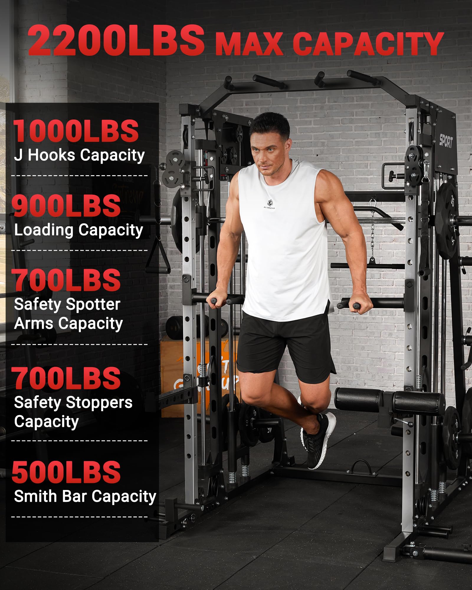 Máquina Smith para Gimnasio en - Smith Machine Home Gym Power Rack reseña y precio