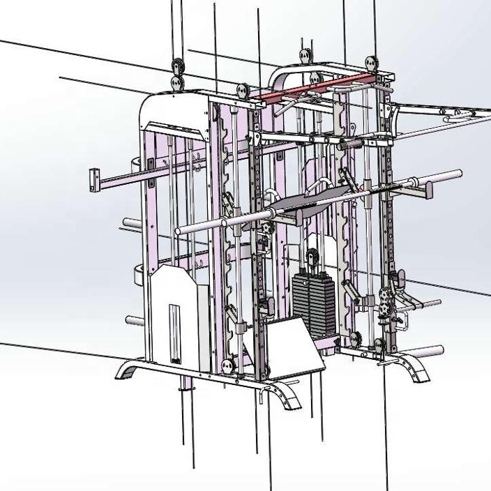 Equipo de Gimnasio de Lujo de  - Smith Machine Home Gym Power Rack reseña y precio