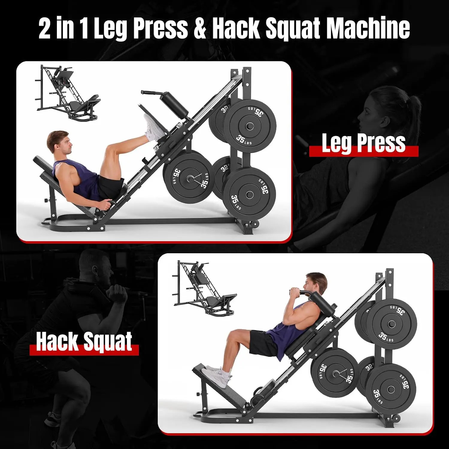 Máquina de prensa de piernas D - Leg Press Machine Home reseña y precio