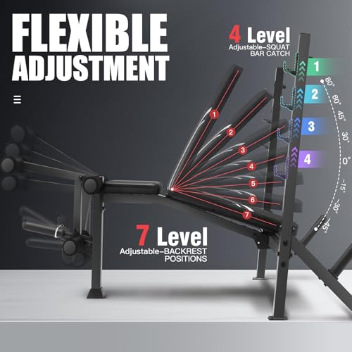 Conjunto de Banco de Pesas de  - Bench Press Adjustable Incline reseña y precio