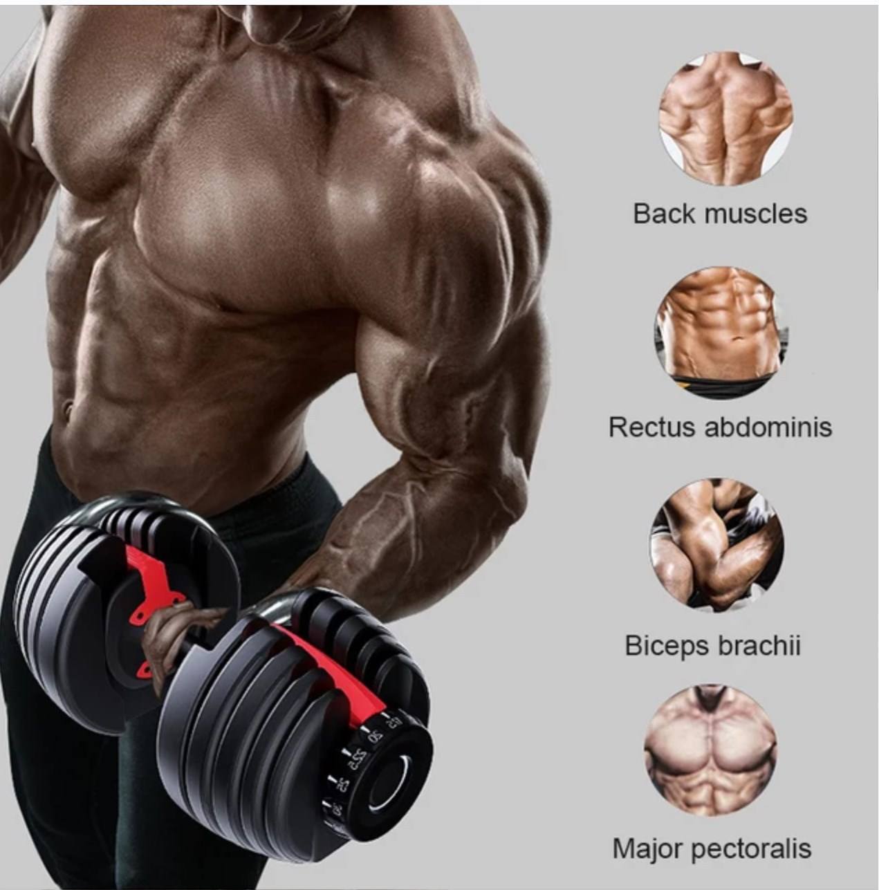 Equipo de Fitness para el Hoga - Adjustable Dumbbell 40Kg Pair reseña y precio