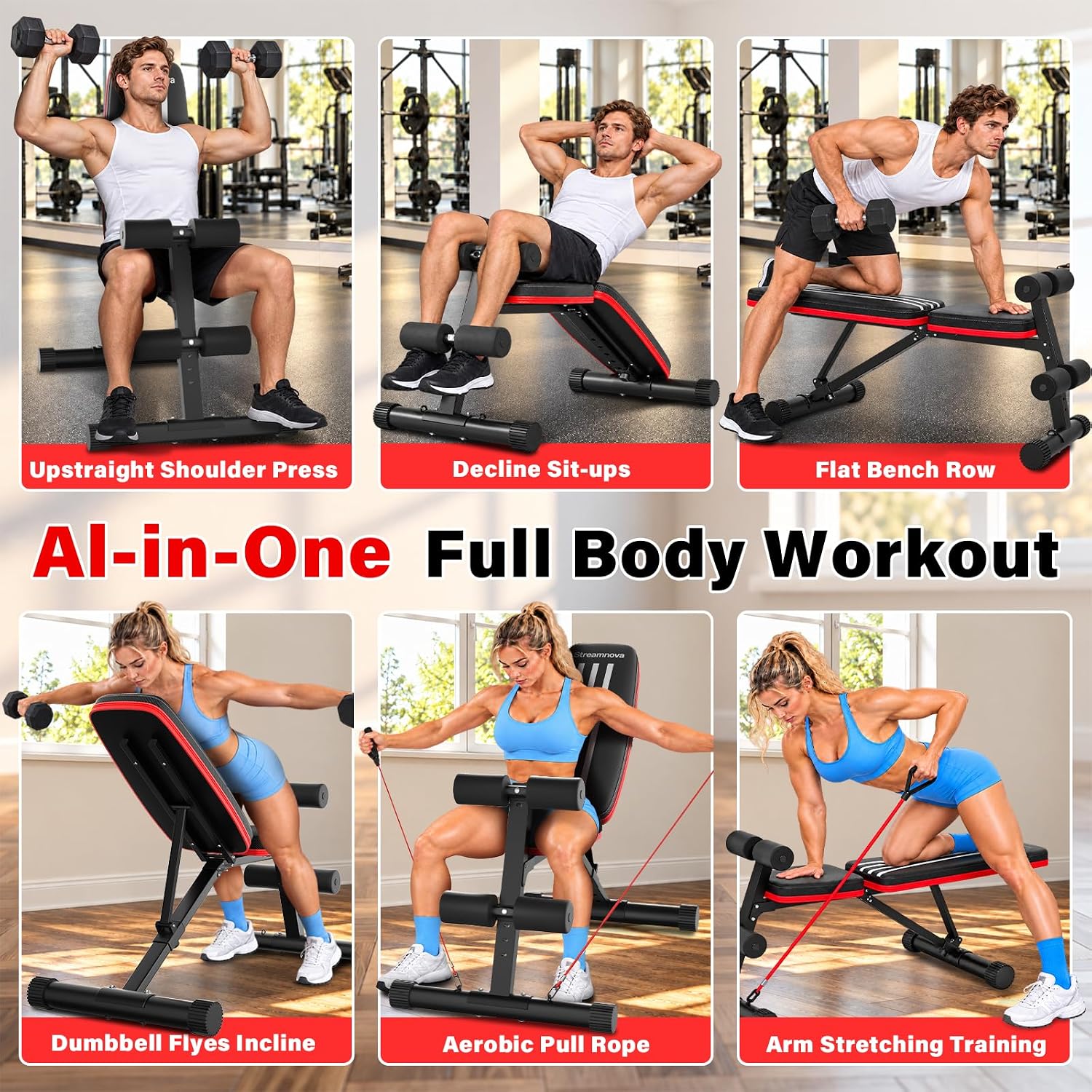 Banco de Pesas Plegable Ajusta - Bench Press Adjustable Incline reseña y precio