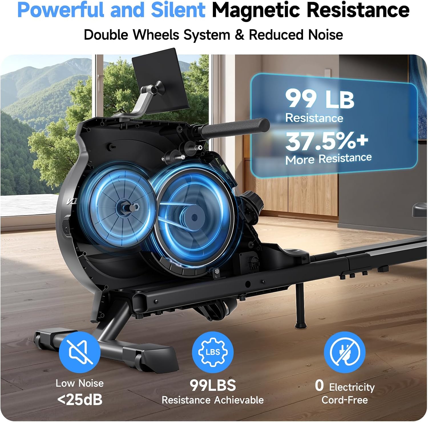 Máquina de remo para uso domés - Rowing Machine Magnetic reseña y precio