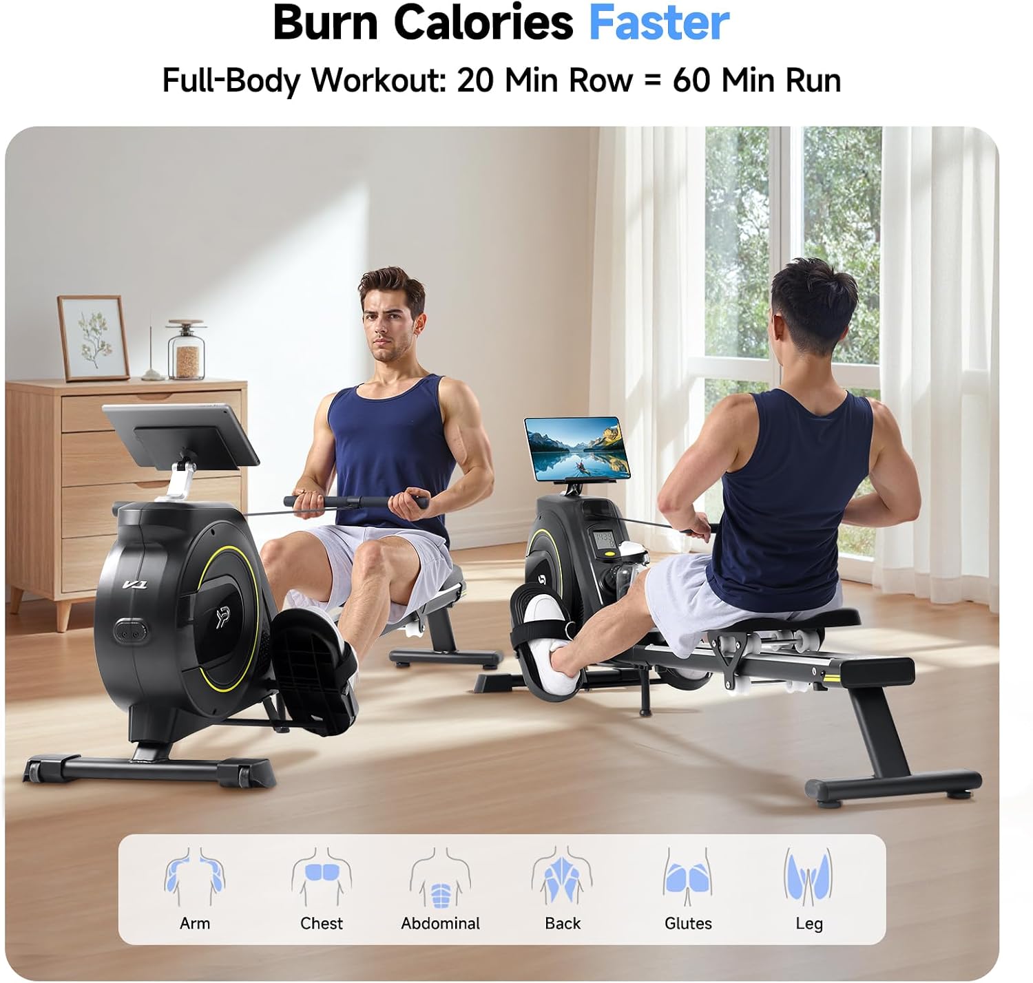 Máquina de remo para uso domés - Rowing Machine Magnetic reseña y precio