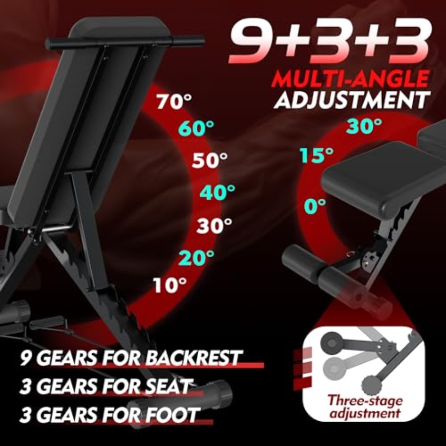 Banco de Pesas Ajustable 660LB - Bench Press Adjustable Incline reseña y precio