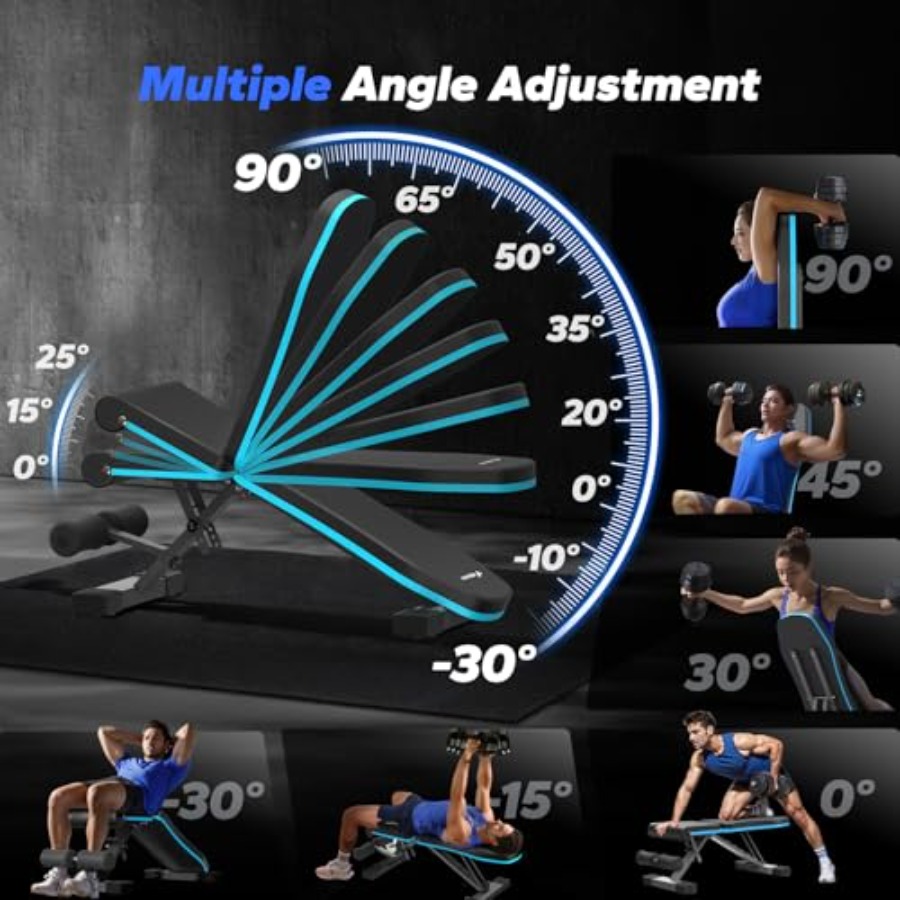 Banco de Pesas Plegable para G - Bench Press Adjustable Incline reseña y precio
