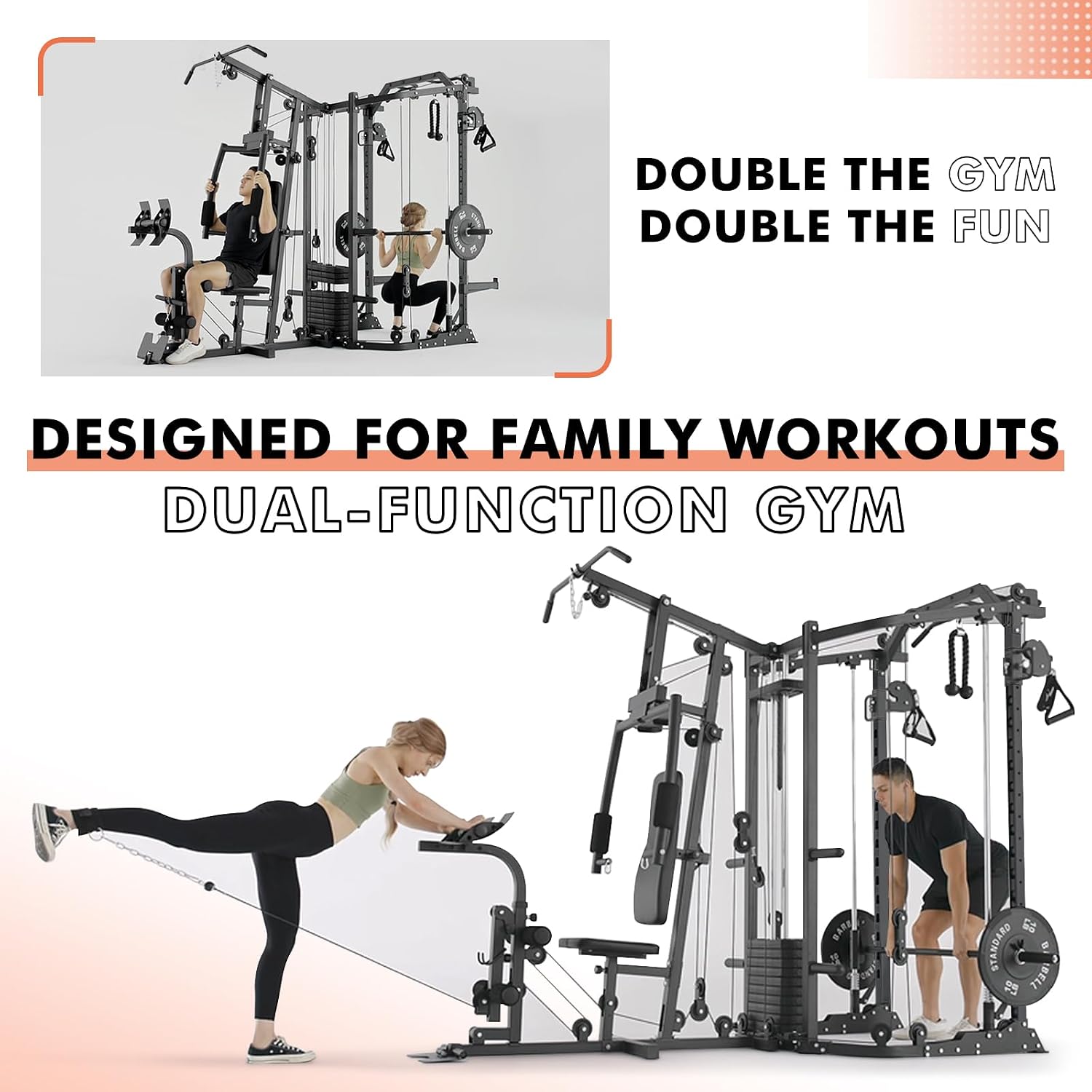 Máquina SmithΔ de Doble Estaci - Cable Crossover Machine Home reseña y precio
