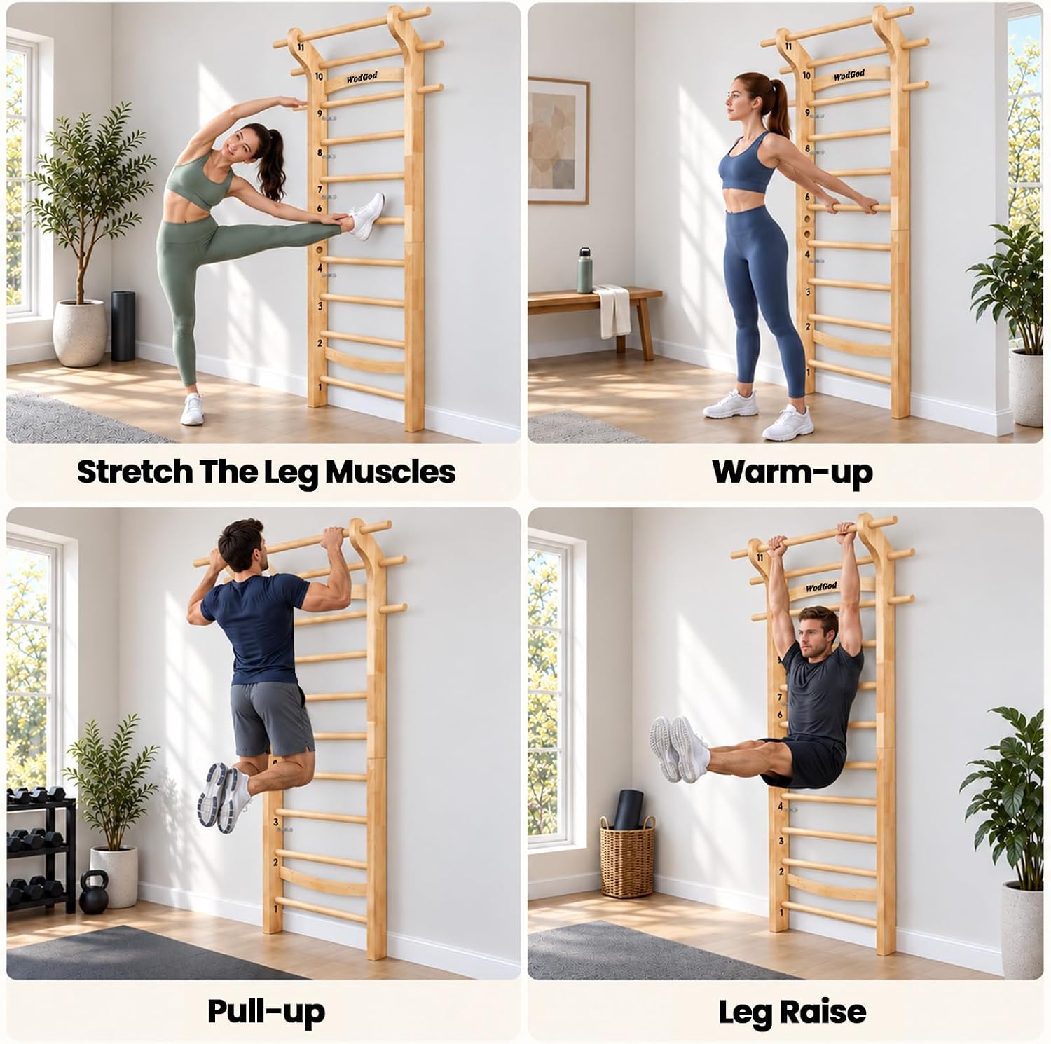 Barra de escalera sueca de mad - Pull Up Bar Wall Mounted reseña y precio
