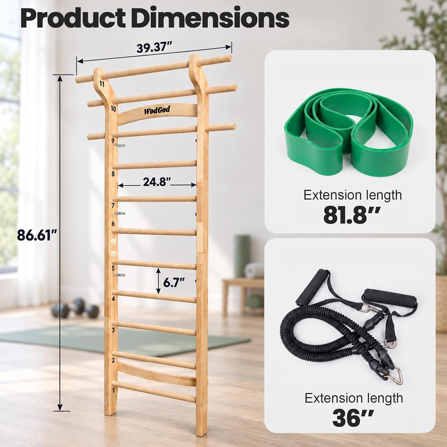 Barra de escalera sueca de mad - Pull Up Bar Wall Mounted reseña y precio